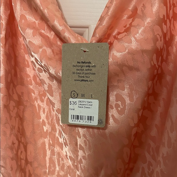 Pitaya Coral Leopard Mini Dress - Picture 2 of 2
